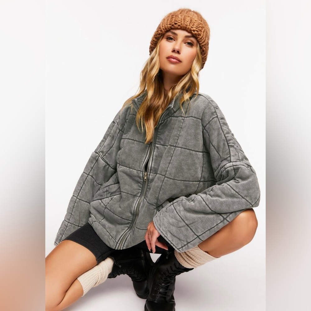 Light Gray Quilted Jacket